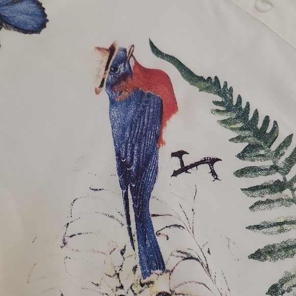 Desigual White Nature-Inspired Women's Blouse - Picture 9 of 16